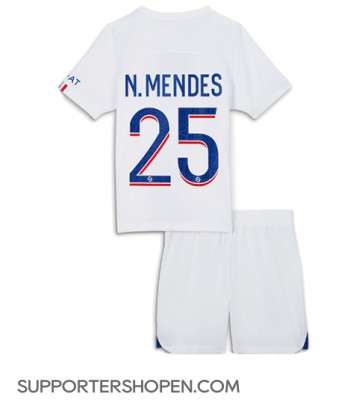 Paris Saint-Germain Nuno Mendes #25 Tredje tröja Barn 2022-23 Kortärmad (+ korta byxor)